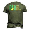 Lawn Mowing Dad Gardener Caretaker Father Men's 3D T-Shirt Back Print Army Green