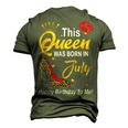 Leopard This Queen Was Born In July Happy Birthday To Me Men's 3D T-shirt Back Print Army Green