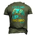 Leveling Up To Big Bro Again Gaming Lovers Vintage Men's 3D T-Shirt Back Print Army Green
