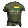 Lgbt Vintage 1776 American Flag We The People Means Everyone Men's 3D T-Shirt Back Print Army Green