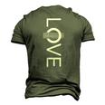 Love Guitar Musical Instrument Musician Men's 3D T-Shirt Back Print Army Green