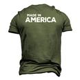 Made In America Patriotic 4Th Of July Men's 3D T-Shirt Back Print Army Green