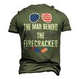 Mens The Man Behind The Firecraker 4Th Of July Pregnancy Dad Men's 3D T-shirt Back Print Army Green