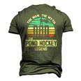 Man Myth Legend Dad Pond Hockey Player Men's 3D T-Shirt Back Print Army Green
