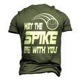 May The Spike Be With You Funny Volleyball Men's 3D Print Graphic Crewneck Short Sleeve T-shirt Army Green