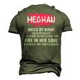 Meghan Name Meghan Hated By Many Loved By Plenty Heart On Her Sleeve Men's 3D T-shirt Back Print Army Green