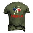 Merica Bernese Mountain Dog American Flag 4Th Of July Men's 3D T-Shirt Back Print Army Green