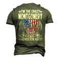 Montgomery Name Im The Crazy Montgomery Men's 3D T-shirt Back Print Army Green