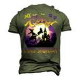 My Corgi Rides Shotgun Cool Halloween Protector Witch Dog Men's 3D Print Graphic Crewneck Short Sleeve T-shirt Army Green