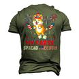 My Farts Spread Freedom Funny American Flag Corgi Fireworks Men's 3D Print Graphic Crewneck Short Sleeve T-shirt Army Green