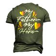 My Father My Hero Fathers Day 2022 Gift Idea Men's 3D Print Graphic Crewneck Short Sleeve T-shirt Army Green
