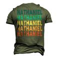 Nathaniel Name Shirt Nathaniel Family Name V3 Men's 3D Print Graphic Crewneck Short Sleeve T-shirt Army Green