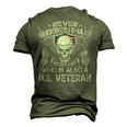 Never Understimate An Old Man Who Is Also A Us Veteran Men's 3D Print Graphic Crewneck Short Sleeve T-shirt Army Green