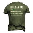Mens Nigerian Dad Definition Nigerian Daddy Flag Men's 3D T-Shirt Back Print Army Green