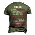 Norris Name Norris V2 Men's 3D T-shirt Back Print Army Green