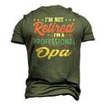 Opa Grandpa Im A Professional Opa Men's 3D T-shirt Back Print Army Green