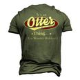 Otter Shirt Personalized Name T Shirt Name Print T Shirts Shirts With Name Otter Men's 3D T-shirt Back Print Army Green