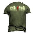 Outnumbered Dad Of Girls Men Fathers Day For Girl Dad V2 Men's 3D T-Shirt Back Print Army Green
