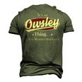 Owsley Shirt Personalized Name T Shirt Name Print T Shirts Shirts With Name Owsley Men's 3D T-shirt Back Print Army Green