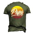 Mens Papa Since 1990 31St Birthday 31 Years Fathers Day Men's 3D T-Shirt Back Print Army Green