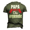 Papa Der Mann Die Legende Papa T-Shirt Fathers Day Gift Men's 3D Print Graphic Crewneck Short Sleeve T-shirt Army Green