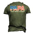 Mens Papa Man Myth Legend Dad Father Fathers Day Men's 3D T-Shirt Back Print Army Green