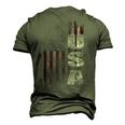 Patriotic Usa American Flag V2 Men's 3D T-Shirt Back Print Army Green