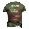 Phoenix Name Phoenix Name Men's 3D T-shirt Back Print Army Green