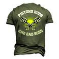 Mens Pistons Rods And Dad Bods V2 Men's 3D T-shirt Back Print Army Green