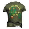 My Plants Are Rooting For Me Plant Men's 3D T-Shirt Back Print Army Green