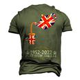 Platinum Jubilee 2022 Union Jack For Kids & Jubilee Teapot Men's 3D T-Shirt Back Print Army Green