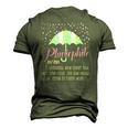Pluviophile Definition Rainy Days And Rain Lover Men's 3D T-Shirt Back Print Army Green