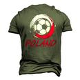 Poland Polish Soccer Jersey I Flag Football Men's 3D T-Shirt Back Print Army Green