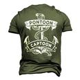 Pontoon Boat Anchor Captain Captoon Men's 3D T-Shirt Back Print Army Green