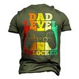 Mens Pregnancy Announcement Dad Level Unlocked Soon To Be Father V2 Men's 3D T-Shirt Back Print Army Green