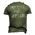 Protect Kids Not Guns V2 Men's 3D T-Shirt Back Print Army Green