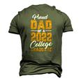 Mens Proud Dad Of A 2022 Graduate Graduation College Student Papa Men's 3D T-Shirt Back Print Army Green