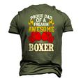 Proud Dad Of A Freakin Awesome Boxer For Boxing Dads Men's 3D T-Shirt Back Print Army Green