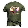 Im A Proud Daughter Of A Wonderful Dad In Heaven David 1986 2021 Angel Wings Heart Men's 3D T-Shirt Back Print Army Green