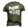 Punk Is Dad Fathers Day Men's 3D T-Shirt Back Print Army Green