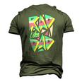 Rad Like Dad 80S Retro Graphic Men's 3D T-Shirt Back Print Army Green