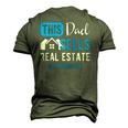 Real Estate Agent Men Dad Realtor Raglan Baseball Men's 3D T-Shirt Back Print Army Green
