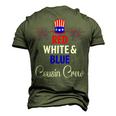 Red White & Blue Cousin Crew 4Th Of July Firework Matching Men's 3D T-shirt Back Print Army Green