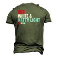 Red White And Natty-Light 4Th Of July Men's 3D T-Shirt Back Print Army Green