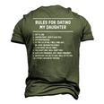 Rules For Dating My Daughter Fathers Day List Men's 3D T-Shirt Back Print Army Green
