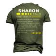 Sharon Name Sharon Facts Men's 3D T-shirt Back Print Army Green