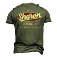 Sharon Shirt Personalized Name T Shirt Name Print T Shirts Shirts With Name Sharon Men's 3D T-shirt Back Print Army Green
