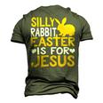 Silly Rabbit Easter Is For Jesus Funny Christian Religious Saying Quote 21M17 Men's 3D Print Graphic Crewneck Short Sleeve T-shirt Army Green