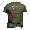 Mens Star Spangled Papa 4Th Of July Fathers Day Dad Men's 3D T-shirt Back Print Army Green