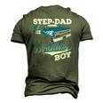 Mens Step-Dad Of The Birthday Boy Monster Truck Birthday Men's 3D T-Shirt Back Print Army Green